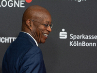 Edwin Moses, a former American hurdler, attends the screening of ''13 Steps - Die Unglaubliche Karriere von Edwin Moses'' at Film Palast in...