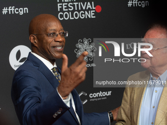 Edwin Moses, a former American hurdler, and Manfred Germar, a former Olympic hurdler, attend the screening of ''13 Steps - Die Unglaubliche...