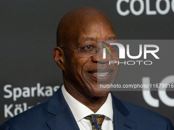 Edwin Moses, a former American hurdler, attends the screening of ''13 Steps - Die Unglaubliche Karriere von Edwin Moses'' at Film Palast in...