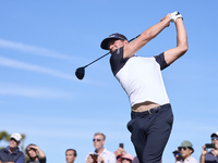 Niklas Norgaard of Denmark tees off on the 6th hole during the Estrella Damm N.A. Andalucia Masters 2024 at Real Club de Golf Sotogrande in...