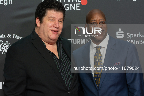 Edwin Moses, a former American hurdler, attends the screening of ''13 Steps - Die Unglaubliche Karriere von Edwin Moses'' at Film Palast in...