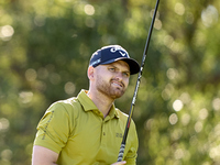 Daniel Gavins of England tees off on the 9th hole during the Estrella Damm N.A. Andalucia Masters 2024 at Real Club de Golf Sotogrande in Sa...