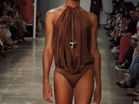 The Sau brand show takes place at Sao Paulo Fashion Week N58 in Sao Paulo, Brazil, on October 18, 2024, at Ibirapuera. (