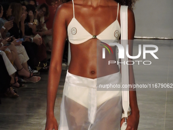 The Sau brand show takes place at Sao Paulo Fashion Week N58 in Sao Paulo, Brazil, on October 18, 2024, at Ibirapuera. (