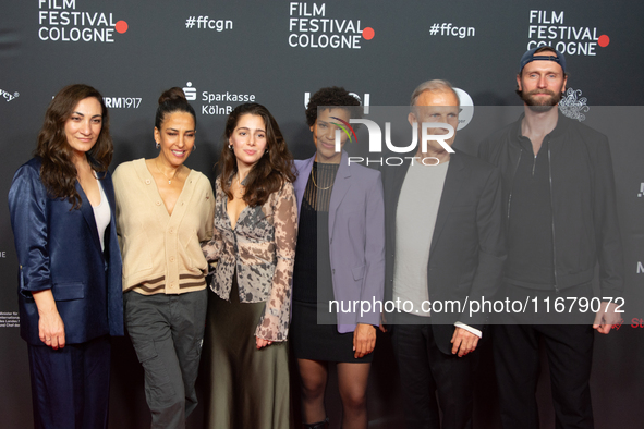 Richard Sammel, a German actor, Ulrich Brandhoff, a German actor, Alev Irmak, a German actress, and Cynthia Micas, a German actress, attend...