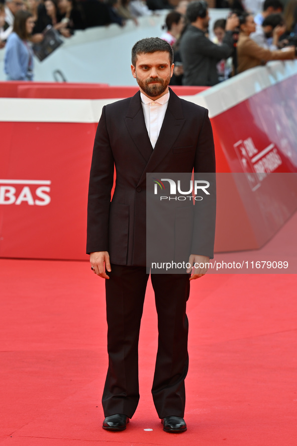 Jacopo Olmo Antinori attends the ''Arsa'' red carpet during the 19th Rome Film Festival at Auditorium Parco Della Musica in Rome, Italy, on...