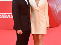 Jacopo Olmo Antinori and Yeva Varenitsina attend the ''Arsa'' red carpet during the 19th Rome Film Festival at Auditorium Parco Della Musica...