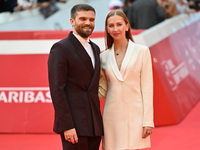 Jacopo Olmo Antinori and Yeva Varenitsina attend the ''Arsa'' red carpet during the 19th Rome Film Festival at Auditorium Parco Della Musica...