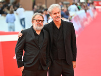 Nicolo Massazza and Iacopo Bedogni attend the ''Arsa'' red carpet during the 19th Rome Film Festival at Auditorium Parco Della Musica in Rom...