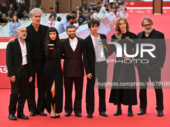 (L-R) Iacopo Bedogni, Nicolo Massazza, Gala Zohar Martinucci, Giovanni Cannata, Jacopo Olmo Antinori, Luca Chikovani, and a guest attend the...