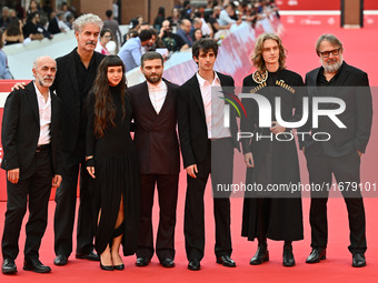 (L-R) Iacopo Bedogni, Nicolo Massazza, Gala Zohar Martinucci, Giovanni Cannata, Jacopo Olmo Antinori, Luca Chikovani, and a guest attend the...