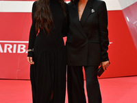 Gala Zohar Martinucci and Beatrice Bulgari attend the ''Arsa'' red carpet during the 19th Rome Film Festival at Auditorium Parco Della Music...