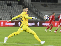 Iustin Popescu plays during the Universitatea Cluj vs. Otelul Galati match at Cluj Arena in Cluj, Romania, on October 18, 2024. (