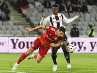 Mamadou Thiam plays during the match between Universitatea Cluj and Otelul Galati at Cluj Arena in Cluj, Romania, on October 18, 2024. (