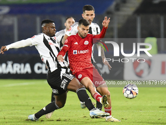 Mamadou Thiam plays during the match between Universitatea Cluj and Otelul Galati at Cluj Arena in Cluj, Romania, on October 18, 2024. (