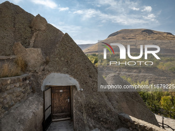 An exterior view of a room at the Kandovan cliff hotel in the village of Kandovan, 650 km (400 miles) northwest of Tehran, Iran, on October...