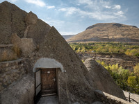 An exterior view of a room at the Kandovan cliff hotel in the village of Kandovan, 650 km (400 miles) northwest of Tehran, Iran, on October...