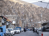 A general view of Kandovan cliff village, 650 km (400 miles) northwest of Tehran, Iran, on October 18, 2024. Kandovan is a village where hom...