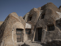 An exterior view of the Kandovan cliff hotel in the village of Kandovan, 650 km (400 miles) northwest of Tehran, Iran, on October 18, 2024....