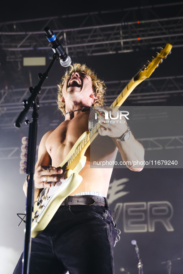 Ross Lynch of The Driver Era performs live during the X Girlfriend Tour at Fabrique in Milan, Italy, on October 17, 2024 