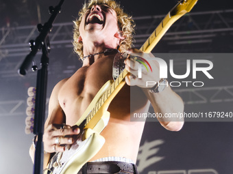 Ross Lynch of The Driver Era performs live during the X Girlfriend Tour at Fabrique in Milan, Italy, on October 17, 2024 (