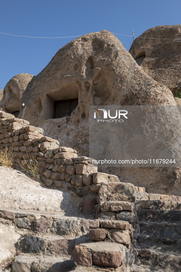 An exterior view of a room at the Kandovan cliff hotel in the village of Kandovan, 650 km (400 miles) northwest of Tehran, Iran, on October...