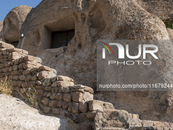 An exterior view of a room at the Kandovan cliff hotel in the village of Kandovan, 650 km (400 miles) northwest of Tehran, Iran, on October...