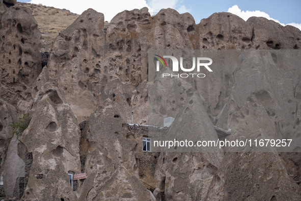 A general view of Kandovan cliff village, 650 km (400 miles) northwest of Tehran, Iran, on October 18, 2024. Kandovan is a village where hom...