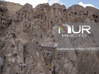 A general view of Kandovan cliff village, 650 km (400 miles) northwest of Tehran, Iran, on October 18, 2024. Kandovan is a village where hom...