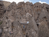 A general view of Kandovan cliff village, 650 km (400 miles) northwest of Tehran, Iran, on October 18, 2024. Kandovan is a village where hom...