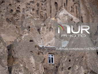 A general view of Kandovan cliff village, 650 km (400 miles) northwest of Tehran, Iran, on October 18, 2024. Kandovan is a village where hom...