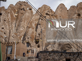 A general view of Kandovan cliff village, 650 km (400 miles) northwest of Tehran, Iran, on October 18, 2024. Kandovan is a village where hom...