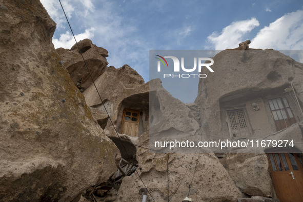 A general view shows homes in Kandovan cliff village, 650 km (400 miles) northwest of Tehran, Iran, on October 18, 2024. Kandovan is a villa...