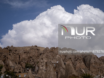 A general view of Kandovan cliff village, 650 km (400 miles) northwest of Tehran, Iran, on October 18, 2024. Kandovan is a village where hom...