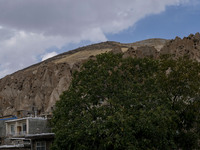 A panoramic view of Kandovan cliff village, 650 km (400 miles) northwest of Tehran, Iran, on October 18, 2024. Kandovan is a village where h...