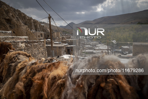 A general view of Kandovan cliff village, 650 km (400 miles) northwest of Tehran, Iran, on October 18, 2024. Kandovan is a village where hom...