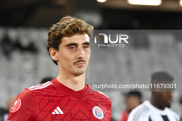 Miguel Silva participates in the Universitatea Cluj vs. Otelul Galati match at Cluj Arena in Cluj, Romania, on October 18, 2024. 