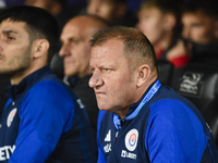 Dorinel Munteanu participates in the Universitatea Cluj vs. Otelul Galati match at Cluj Arena in Cluj, Romania, on October 18, 2024. (