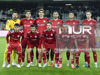 Players of Otelul Galati participate in the match between Universitatea Cluj and Otelul Galati at Cluj Arena in Cluj, Romania, on October 18...