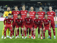 Players of Otelul Galati participate in the match between Universitatea Cluj and Otelul Galati at Cluj Arena in Cluj, Romania, on October 18...