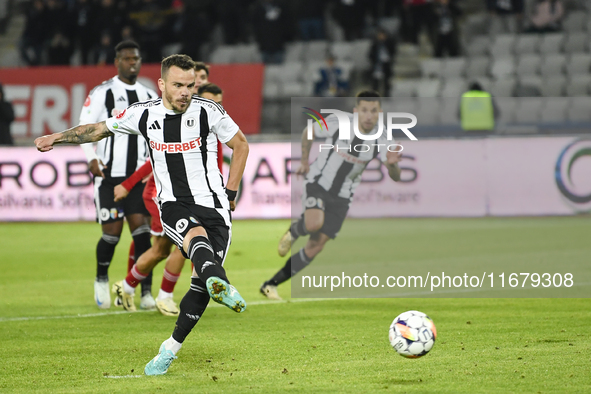 Dan Nistor plays during Universitatea Cluj versus Otelul Galati at Cluj Arena in Cluj, Romania, on October 18, 2024. 