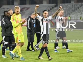 Ovidiu Bic participates in the Universitatea Cluj vs. Otelul Galati match at Cluj Arena in Cluj, Romania, on October 18, 2024. (