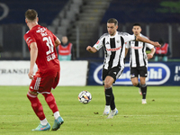 Alexandru Chipciu is in action during Universitatea Cluj versus Otelul Galati at Cluj Arena in Cluj, Romania, on October 18, 2024. (