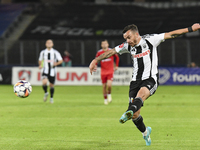 Dan Nistor plays during Universitatea Cluj versus Otelul Galati at Cluj Arena in Cluj, Romania, on October 18, 2024. (