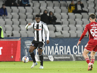 Mamadou Thiam plays during the match between Universitatea Cluj and Otelul Galati at Cluj Arena in Cluj, Romania, on October 18, 2024. (