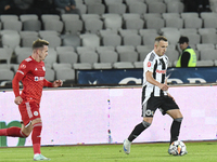 Robert Silaghi is in action during Universitatea Cluj versus Otelul Galati at Cluj Arena in Cluj, Romania, on October 18, 2024. (