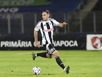 Daniel Lasure plays during Universitatea Cluj versus Otelul Galati at Cluj Arena in Cluj, Romania, on October 18, 2024. (