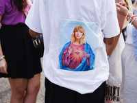 The audience attends Taylor Swift's The Eras Tour concert outside the Stadio San Siro in Milan, Italy, on July 13, 2024. (