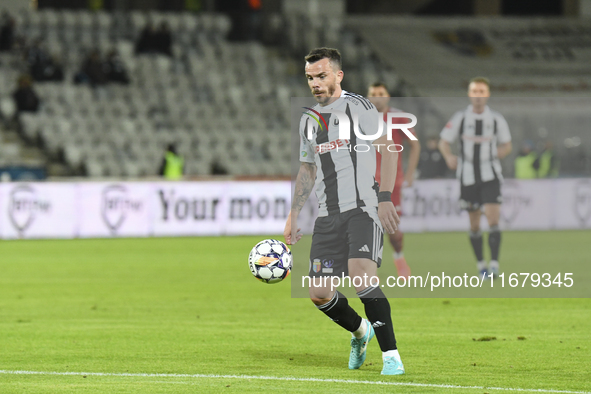 Dan Nistor plays during Universitatea Cluj versus Otelul Galati at Cluj Arena in Cluj, Romania, on October 18, 2024. 