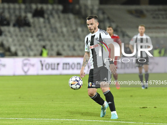 Dan Nistor plays during Universitatea Cluj versus Otelul Galati at Cluj Arena in Cluj, Romania, on October 18, 2024. (